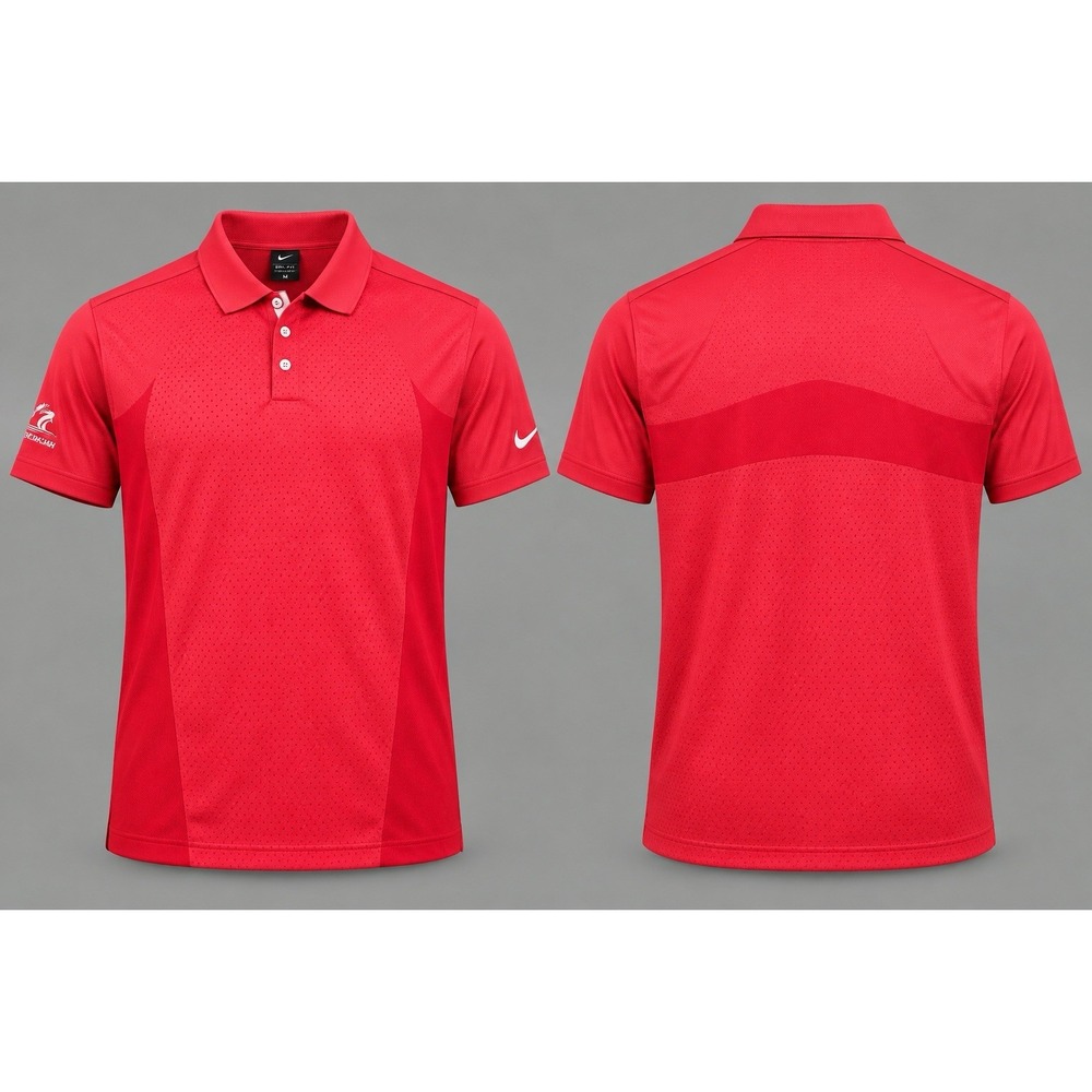 NIKE GOLF DRI FIT shirt mens xl  SHORT SLEEVE RED VENTED POLO sWOOSH